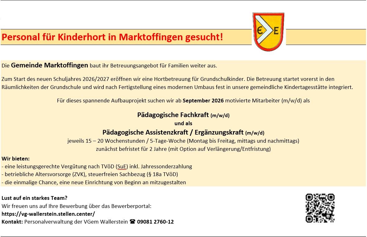 Stellenanzeige für eine Pädagogische Fachkraft (m/w/d)